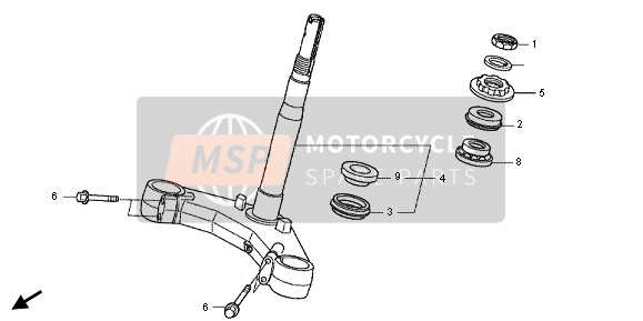 Honda FJS600A 2011 GABELBRÜCKE für ein 2011 Honda FJS600A